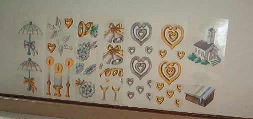 Scrapbooking - Stickers - Wedding - 2 X 6 strips - New