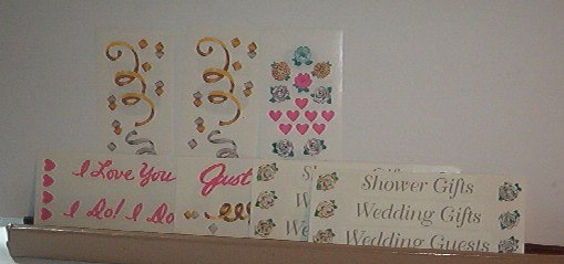 Scrapbooking - Stickers - Wedding - New - 2 X 6"