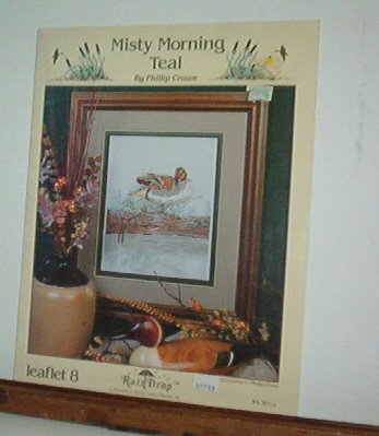 Cross Stitch Patterns One Large Design MISTY MORNING TEAL - DUCK Handsome