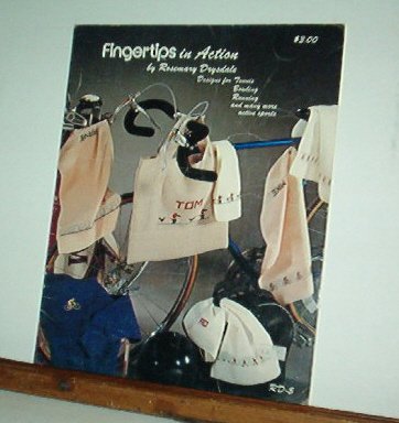Cross Stitch Pattern FINGERTIPS IN ACTION Sports Gear 10 Designs & alphabet