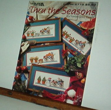 Cross Stitch Pattern, THRU THE SEASONS by Sandi Evans 10 designs mix and match