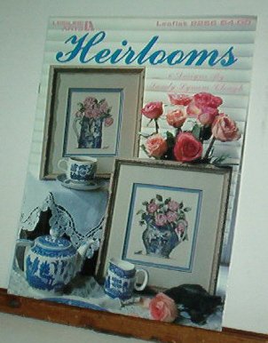 Cross Stitch Pattern, HEIRLOOMS Roses and tea cups 6 designs by Sandy Clough