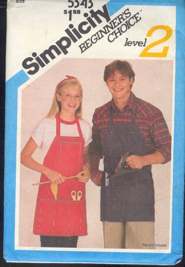 Sewing Pattern Simplicity 5343 All purpose apron, men and women one size
