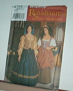 Sewing Pattern Simplicity 8715 Women's Renaissance Very Nice - Sizes 10 12 14