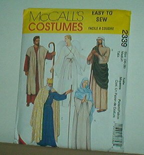Sewing Pattern McCall's 2339 Nativity Costumes Size 36-38