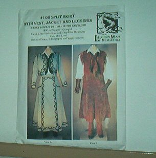 Sewing Pattern Laughing Moon Mercantile Authentic Cowgirl skirt and vest Sz 6-26