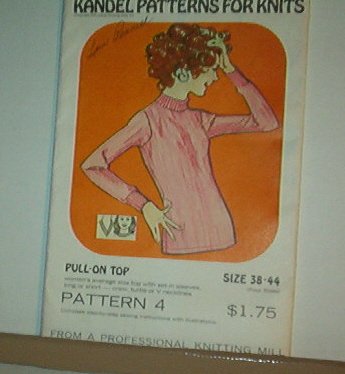 Sewing Pattern Kandel Knits #46 Sizie 30-36 Pullover sweater