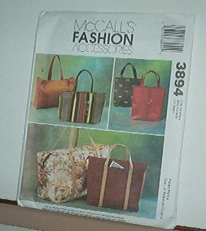 Sewing Pattern McCall's 3894 Fashion bags and totes, 6 styles, really nice.