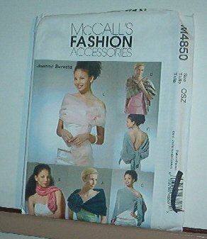 Sewing Pattern McCall's M4850 Shalls, Stoles and Shrugs, One Size