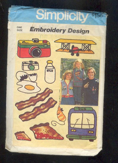 Embroidery Pattern Simpicity 7147 Fast food & sports Vintage
