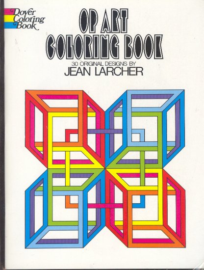 Book - Coloring Book - Op Art by Jean Larcher, 30 original designs 0486231720