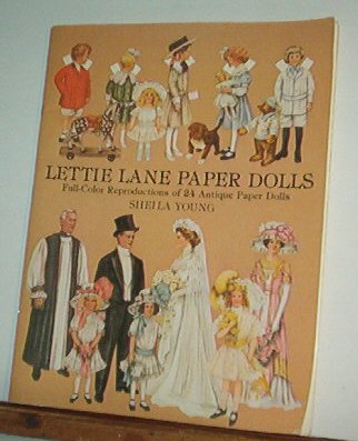Book - Paper Dolls - LETTIE LANE PAPER DOLLS - 24 antique dolls by Sheila Young 0486240894