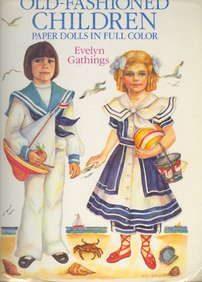 Book - Coloring Book - Old Fashioned Children by Evelyn Gathings 10" 0486261239