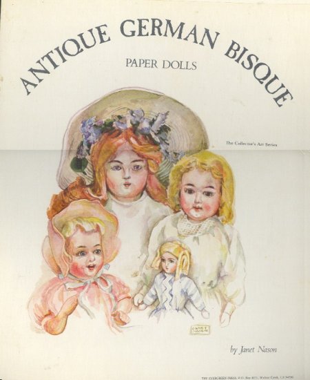 Book - Coloring Book - ANTIQUE GERMAN BISQUE Collector's Art Series Janet Nason