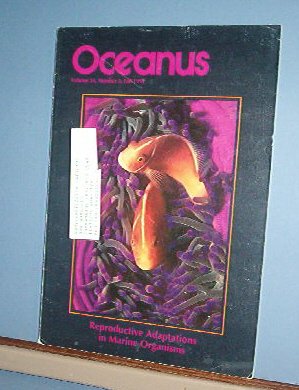 Magazine Ships Free in US Vintage OCEANUS Oceanography Adaptations Fall 1991 Vol 34 #3
