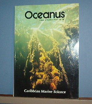 Magazine Ships Free in US Vintage OCEANUS Oceanography Caribbean Winter 1987 Vol 30 #4