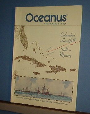 Magazine Ships Free in US Vintage OCEANUS Oceanography Columbus Fall 1987 Vol 30 #3