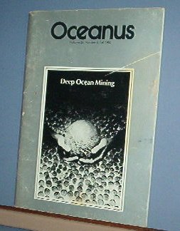 Magazine Ships Free in US Vintage OCEANUS Oceanography Ocean Mining Fall 1982 Vol 25 #3