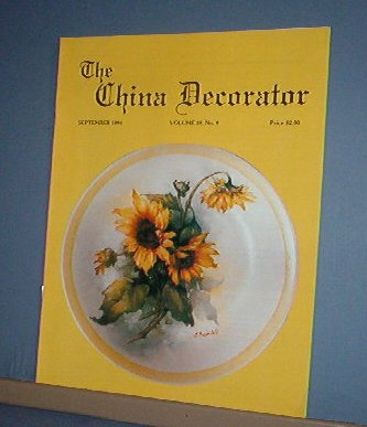Magazine THE CHINA DECORATOR Free Ship in US Porcelain Painting September 1994