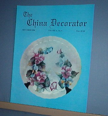 Magazine THE CHINA DECORATOR Free Ship in US Porcelain Painting September 1996