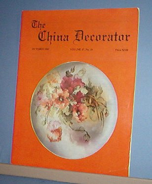Magazine THE CHINA DECORATOR Free Ship in US Porcelain Painting October 1992