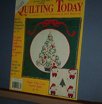 Magazine - Quilting Today, December 1993 Christmas and Trapunto