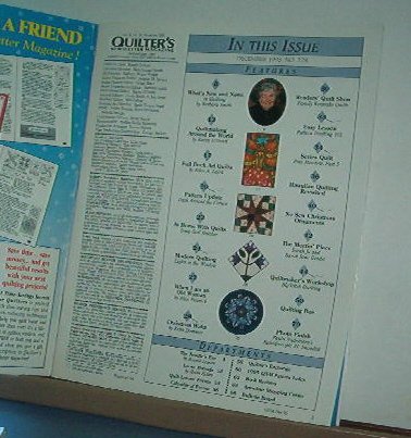 Magazine - Quilter's Newsletter - Quilting, Sewing, Patterns No. 278 December 1995