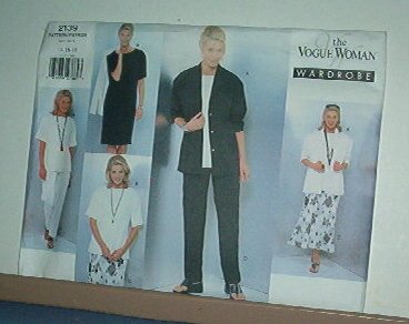 Sewing Pattern Vogue 2139 Woman Wardrobe 5 pieces size 14 - 18