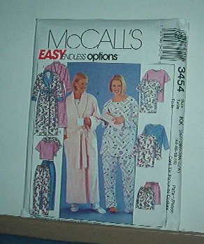 Sewing Pattern McCall's Pajamas and Robe 3454 Endless Options Size 18W-24W