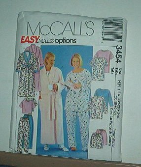 Sewing Pattern McCall's Pajamas and Robe 3454 Endless Options Size 26W-32W