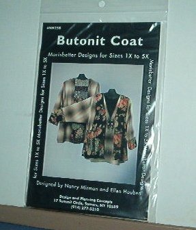 Sewing Pattern Morrisbetter Designs Butonit Coat Sizes 1X - 5X by Nancy Mirman