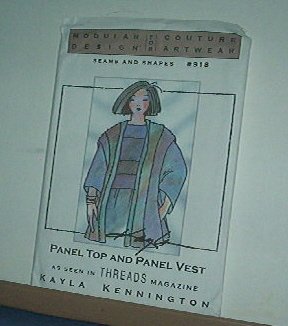 Sewing Modular Design 918 Panel top and Vest by Kayla Kennington bust 30 - 45"