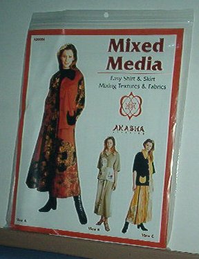 Sewing Pattern Akaska AB0006 Mixed Media skirt and shirt Sizes 30-48" bust