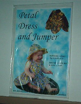 Sewing Pattern Petal Dress & Jumper and Hat SewBaby fits 6 mos to 2T Cute