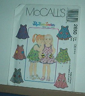 Sewing Pattern McCall's 2650 Jelly Bean Junction Dress Shorts cute pockets Size 2 3 4