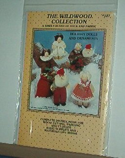 Sewing Pattern Wildwood Collection 127 Dressed up wooden dolls & ornaments