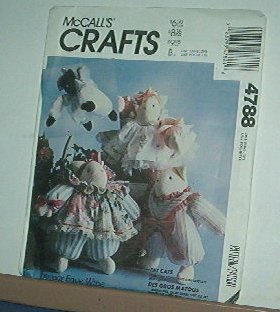 Sewing Pattern, McCall's 4788 Faye Wine Cats w clothes 16"