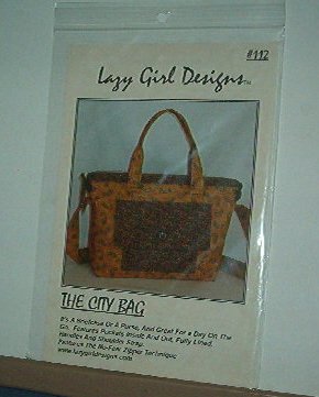Sewing Pattern Lazy Girl Designs 112 City Bag Brief Case pockets 2 straps lined