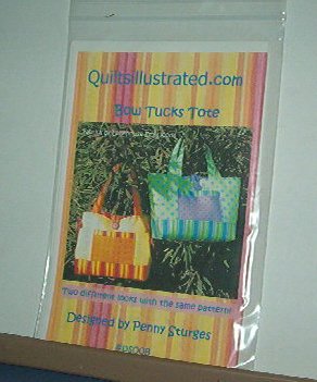 Sewing Pattern Bow Tucks Tote by Penny Sturgess, Shoulder strap 18 X 12 X 5" PS008