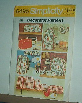 Sewing Pattern Simplicity 5495 Kitchen Appliance Covers 5 sizes
