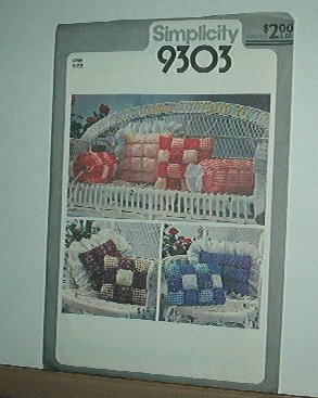 Sewing Pattern Simplicity 9303 Stuffed Puff Pillows 4 styles Cute