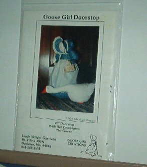 Sewing Pattern Goose Girl Doorstop 20"