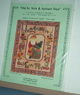 Sewing Pattern Victorian Wall Quilt (66 X 76) or Medallion (26X36) Antique Toys 12" Blocks