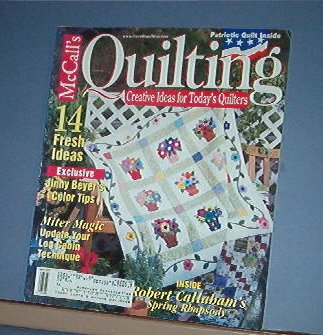 Magazine - McCall's Quilting April 2002 Patriotic qult pattern and more
