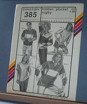 Stretch & Sew Sewing Pattern 385 Hidden Placket Rugby Topo Sizes 30 - 46