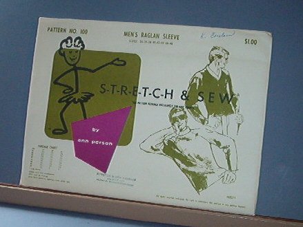 Stretch & Sew Sewing Pattern 100 Men's Raglan Sleeve Size 34 - 48