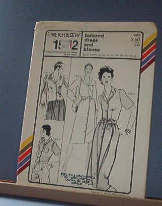 Stretch & Sew Sewing Pattern 1572 Tailored Dress and Blouse Sizes 28-44