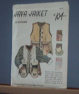 Sewing Pattern Java Jacket 104 Really Unique and Cute All Sizes by Diane Ericson