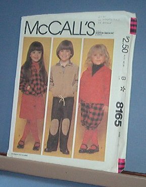 Sewing Pattern McCall's 8165 Kids Pants, Knickers, Hoody, Jacket and Culottes Size 5 Cute