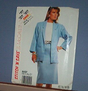 Sewing Pattern McCall's 2966 Skirt and Jacket Suit Size 8 10 12
